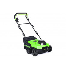 Аэратор-скарификатор аккумуляторный GreenWorks 40V, бесщеточный, c 1хАКБ 4Ач c USB и ЗУ 2517607USB4