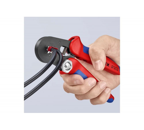 Пресс-клещи 6-гранные, обжимные Knipex KN-975314SB гильзы контакт. 0.08-10 мм², 2-е конц. гильзы 2x4мм²