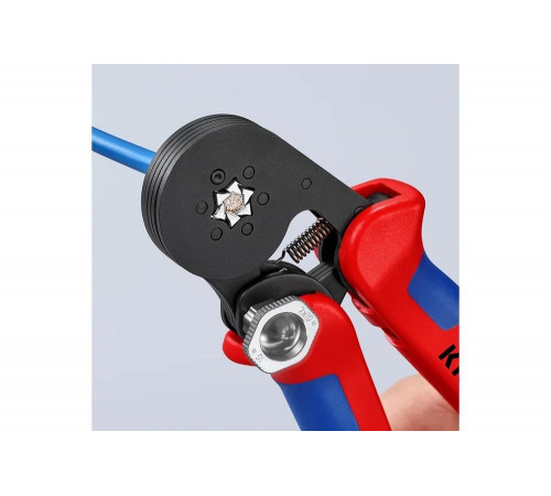 Пресс-клещи 6-гранные, обжимные Knipex KN-975314SB гильзы контакт. 0.08-10 мм², 2-е конц. гильзы 2x4мм²