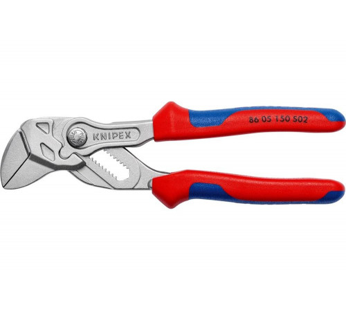 Переставные клещи-ключ Knipex 27 мм (1"), 150 мм, Cr-V, хром, 2-к рукоятки, KN-8605150S02
