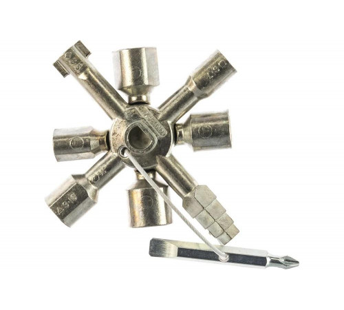 Ключ для электрошкафов с битой и переходником Knipex KN-001101