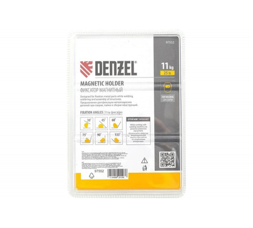 Фиксатор магнитный для сварочных работ усилие 25 LB Denzel 97552