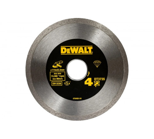 Диск алмазный отрезной (115х22.2 мм) для УШМ DEWALT DT 3735
