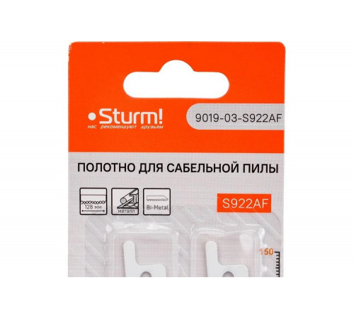 Пильное полотно для сабельной пилы по металлу Sturm 9019-03-S922AF Пильное полотно для сабельной пилы по металлу Sturm 9019-03-S922AF