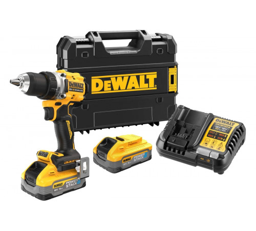 Аккумуляторная дрель-шуруповерт Dewalt 18 В, 2000 об/мин, с 2 АКБ 5 Ач и ЗУ, в кейсе TSTAK DCD800H2T