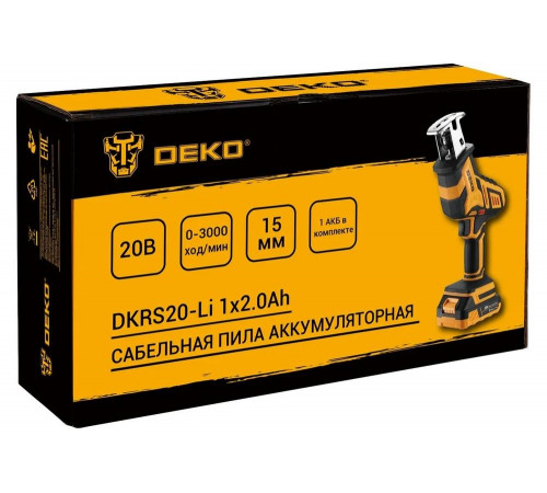 Сабельная аккумуляторная пила DEKO DKRS20-Li Сабельная аккумуляторная пила DEKO DKRS20-Li