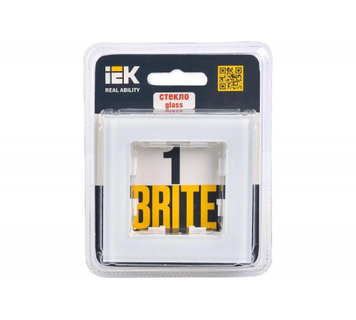 1-местная рамка IEK Brite ру-1-2-брб стекло, белый BR-M12-G-K01 1-местная рамка IEK Brite ру-1-2-брб стекло, белый BR-M12-G-K01