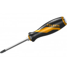 Крестовая отвертка TOLSEN GRIPro Phillips №1, 100 мм, силовая TT20122