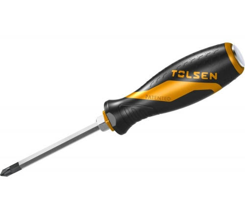 Крестовая отвертка TOLSEN GRIPro Phillips №1, 100 мм, силовая TT20122 Крестовая отвертка TOLSEN GRIPro Phillips №1, 100 мм, силовая TT20122