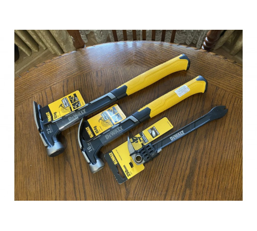 Молоток DEWALT одноэлементный, с прямым гвоздодером, 624 г DWHT0-51064