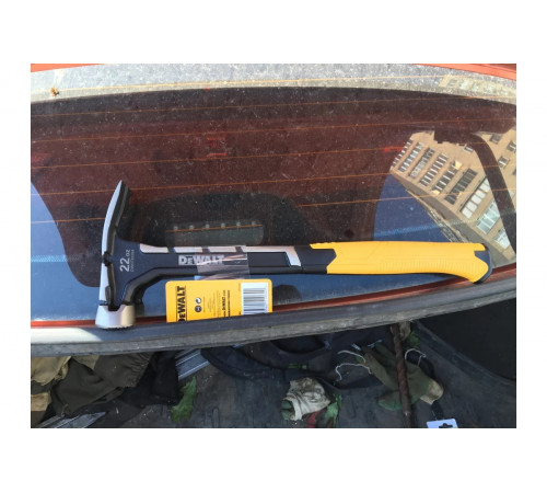 Молоток DEWALT одноэлементный, с прямым гвоздодером, 624 г DWHT0-51064