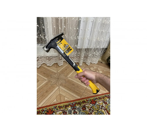 Молоток DEWALT одноэлементный, с прямым гвоздодером, 624 г DWHT0-51064