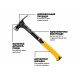 Молоток DEWALT одноэлементный, с прямым гвоздодером, 624 г DWHT0-51064