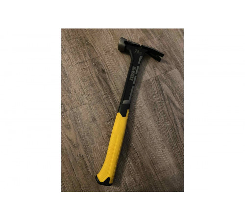 Молоток DEWALT одноэлементный, с прямым гвоздодером, 624 г DWHT0-51064