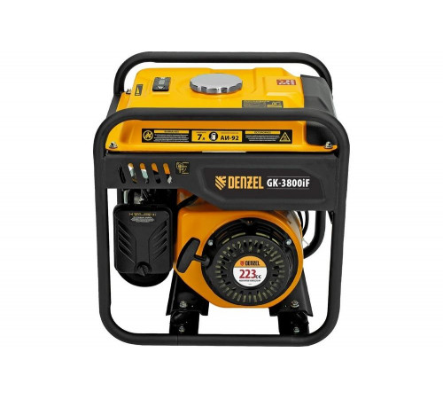 Генератор инверторный Denzel GK-3800iF, 3,8 кВт, 230 В, ручной старт 94708
