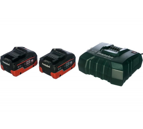 Набор Basic-Set (2 аккумулятора LiHD 8.0 Ач/18В+зарядное устройство ASC Ultra+Metaloc) Metabo 685131000 Набор Basic-Set (2 аккумулятора LiHD 8.0 Ач/18В+зарядное устройство ASC Ultra+Metaloc) Metabo 685131000