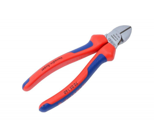 Бокорезы Knipex, 160 мм, 62 HRC, хром, 2-к ручки, KN-7005160SB Бокорезы Knipex, 160 мм, 62 HRC, хром, 2-к ручки, KN-7005160SB