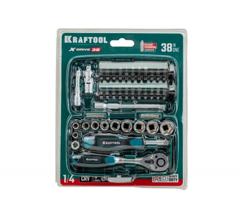 KRAFTOOL Universal-38 38 предм., Универсальный набор инструмента (27970-H38) KRAFTOOL Universal-38 38 предм., Универсальный набор инструмента (27970-H38)