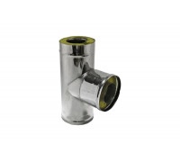 Сэндвич-тройник FERRUM 90 градусов, 0.8 мм, нержавеющая сталь, ф180x280 f4438