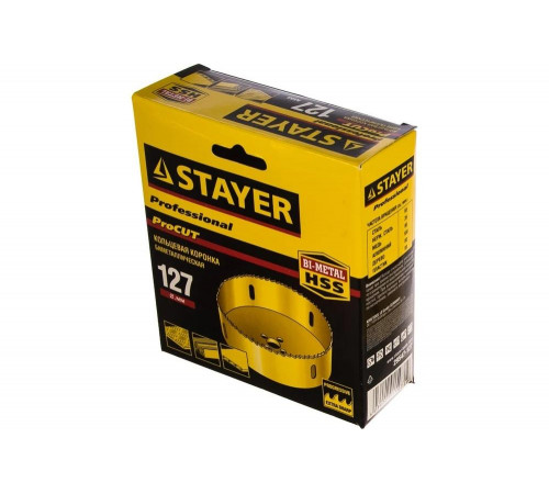 STAYER d 127 мм, кольцевая биметаллическая универсальная 29547-127 STAYER d 127 мм, кольцевая биметаллическая универсальная 29547-127