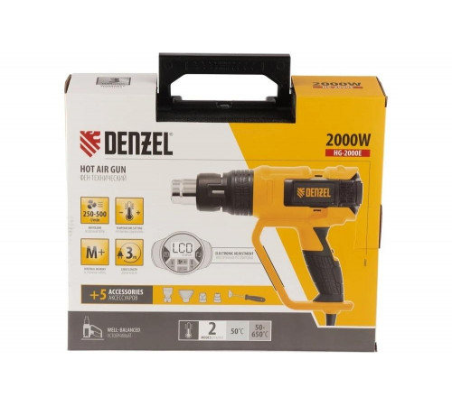 Технический фен Denzel  HG-2000E