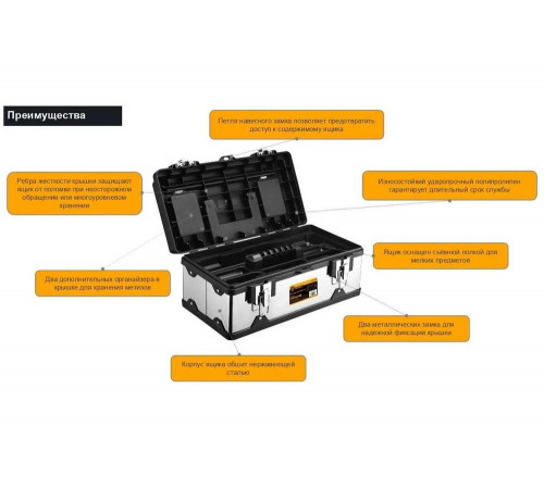 Ящик для инструментов DEKO Tool box 18M 41x23x19 см 085-3002 Ящик для инструментов DEKO Tool box 18M 41x23x19 см 085-3002