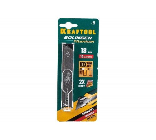 KRAFTOOL 18 мм, 5 шт, лезвия сегментированные TiN SGT-18 09606-TIN-18-S5_z02 KRAFTOOL 18 мм, 5 шт, лезвия сегментированные TiN SGT-18 09606-TIN-18-S5_z02