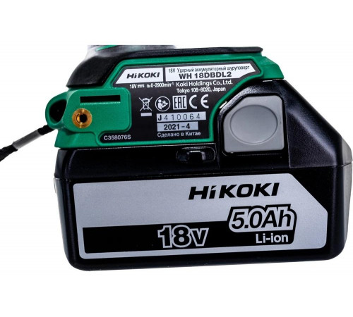 Аккумуляторная дрель-шуруповерт 18 В, ударная, кейс HIKOKI WH18DBDL2RJZ