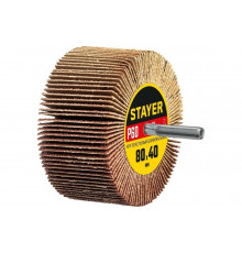 Круг шлифовальный лепестковый на шпильке STAYER P60, 80x40 мм 36609-060