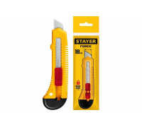 Упрочненный нож STAYER Force из АБС пластика, сегментированные лезвия 18 мм 0911_z01