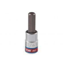Насадка бита торцевая Hex 1/4", 1/4"DR, L = 37 мм KING TONY 203508S
