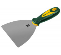 Шпательная лопатка с 2-компонентной ручкой KRAFTOOL профилированное нержав полотно, 125мм 10035-125