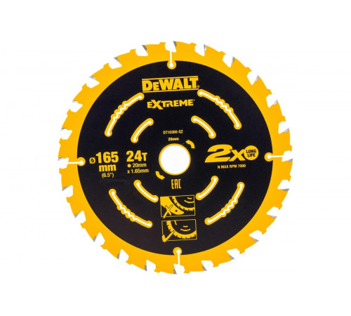 Диск пильный по дереву (165х20 мм; 24) DEWALT DT 10300