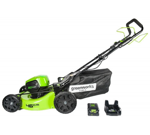 Самоходная аккумуляторная газонокосилка GreenWorks GD60LM46SPK4 60V 2502907UB Самоходная аккумуляторная газонокосилка GreenWorks GD60LM46SPK4 60V 2502907UB