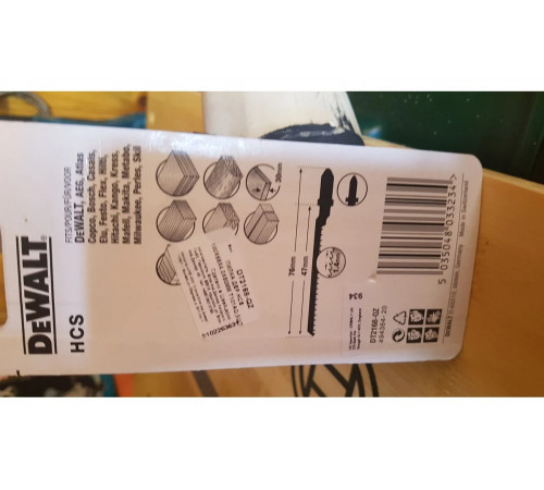 Пилки для лобзика по дереву (76 мм; шаг зубьев 1.4 мм) 5 шт. DEWALT DT 2168