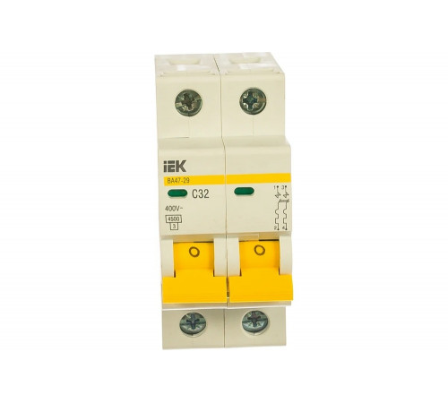 IEK Автомат ВА47-29 2п, 32А, C, 4.5кА
