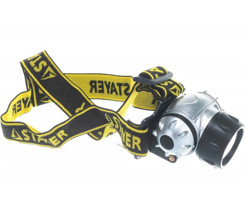 STAYER 19 LED, 3хAAA, налобный, фонарь налобный 56570