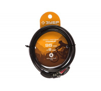 Тросовый кодовый Замок Зубр Стандарт с неизменяемым кодом длина троса 950 мм d 8 мм 37267-95