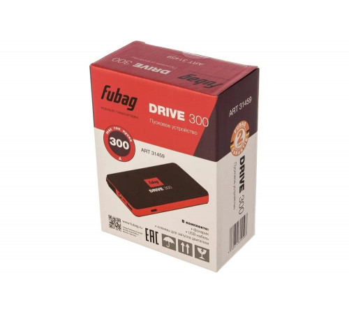 Устройство пуско-зарядное DRIVE 300, автономное, портативное, 300 А FUBAG 31459