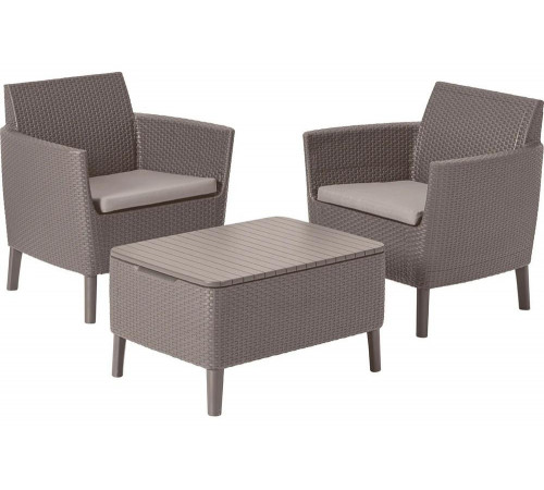 Комплект мебели балконная серия Salemo balcony set коричневый 236845 Комплект мебели балконная серия Salemo balcony set коричневый 236845