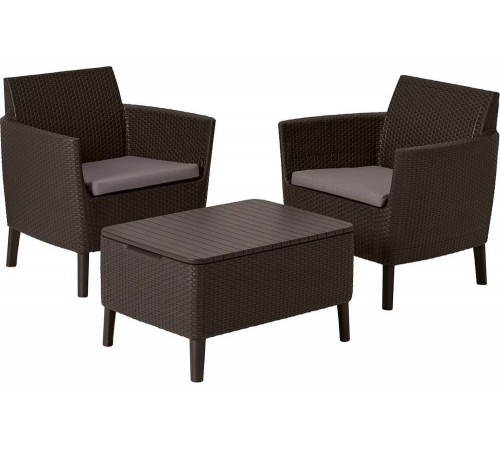 Комплект мебели балконная серия Salemo balcony set коричневый 236845 Комплект мебели балконная серия Salemo balcony set коричневый 236845