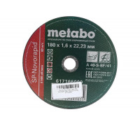 Круг отрезной по нержавеющей стали 180x1.6x22,23 мм Metabo SP-Novorapid RU 617166000