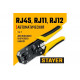 STAYER RJ45, RJ11/RJ12, кримпер универсальный 22652 Professional