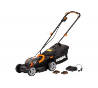 Аккумуляторная газонокосилка WORX 40В, 2х2.5 Ач, двойное ЗУ 2x2A WG779E
