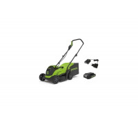 Аккумуляторная газонокосилка GreenWorks 24V, 33 см, бесщеточная, с 1хАКБ 4Ач и ЗУ 2516107UB