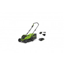 Аккумуляторная газонокосилка GreenWorks 24V, 33 см, бесщеточная, с 1хАКБ 4Ач и ЗУ 2516107UB