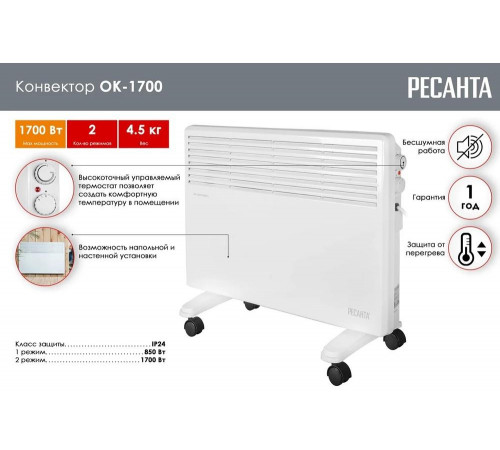 Конвектор РЕСАНТА ОК-1700  