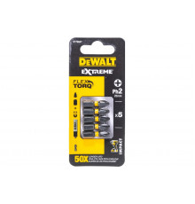 Биты ударные IMPACT Torsion Ph2, 25мм, 5шт. DEWALT DT7994T