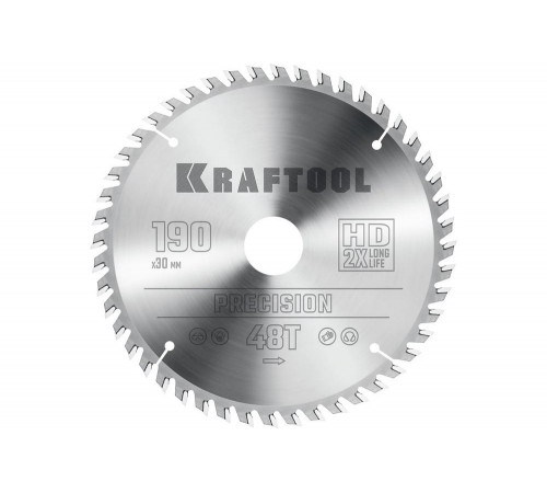 Пильный диск по дереву KRAFTOOL Precision 190x30 мм, 48т 36952-190-30 Пильный диск по дереву KRAFTOOL Precision 190x30 мм, 48т 36952-190-30