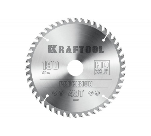 Пильный диск по дереву KRAFTOOL Precision 190x30 мм, 48т 36952-190-30 Пильный диск по дереву KRAFTOOL Precision 190x30 мм, 48т 36952-190-30